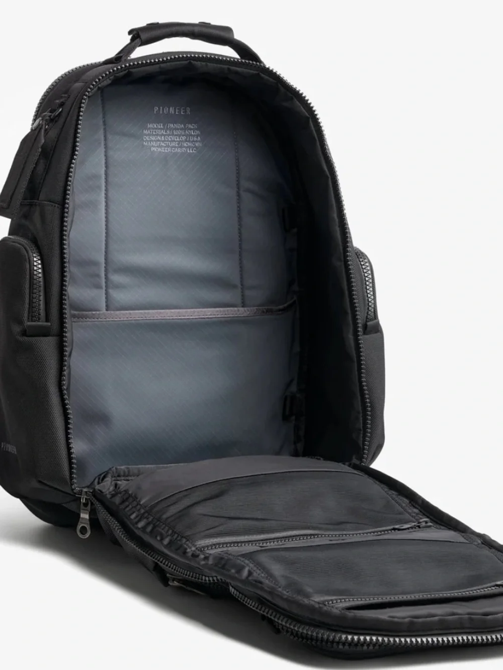 Pioneer Black Men's Travel Backpack NEW with tags - Picture 12 of 14